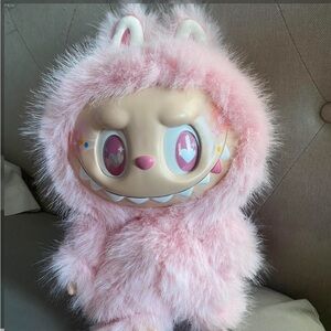 Big labubu pink with wings (custom!)